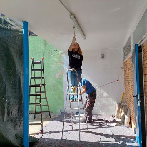 Überkopf - nicht die schönste Arbeit